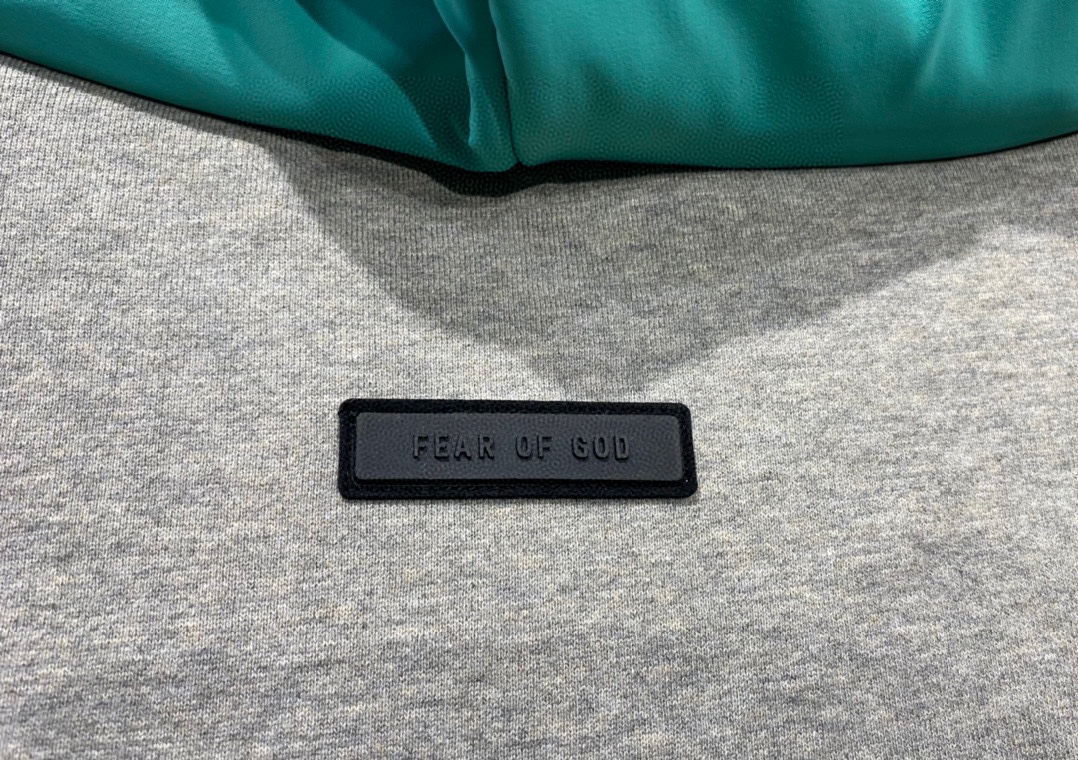 ESSENTIALS Nylon Fleece Hoodie/Dark Heather (202SP244313F）