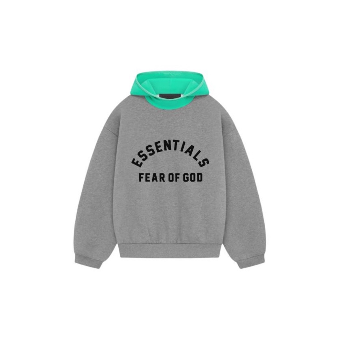 ESSENTIALS Nylon Fleece Hoodie/Dark Heather (202SP244313F）