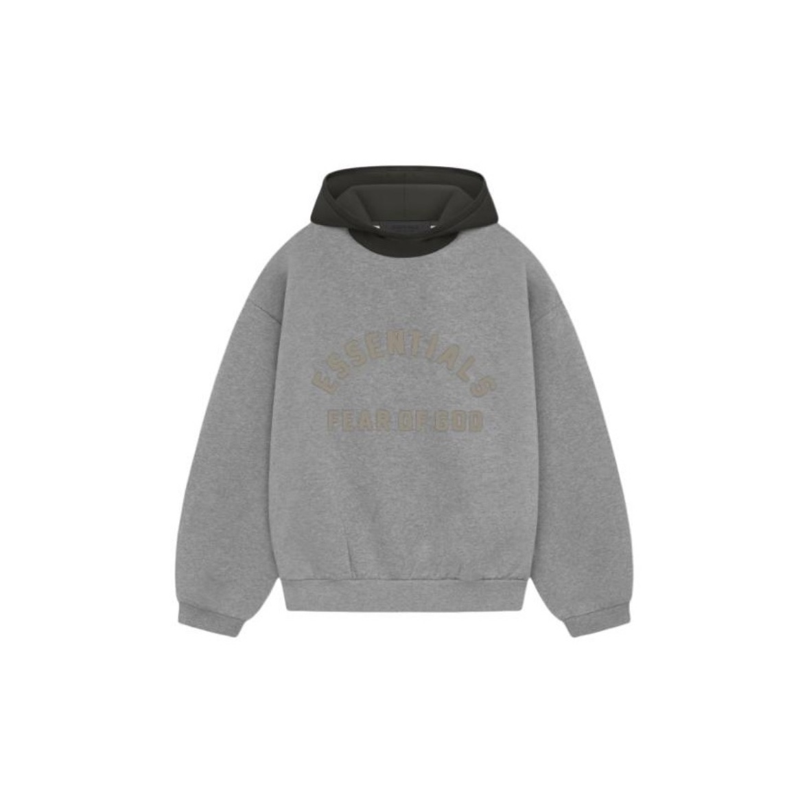 ESSENTIALS Nylon Fleece Hoodie/Dark Heather (202SP244313F）