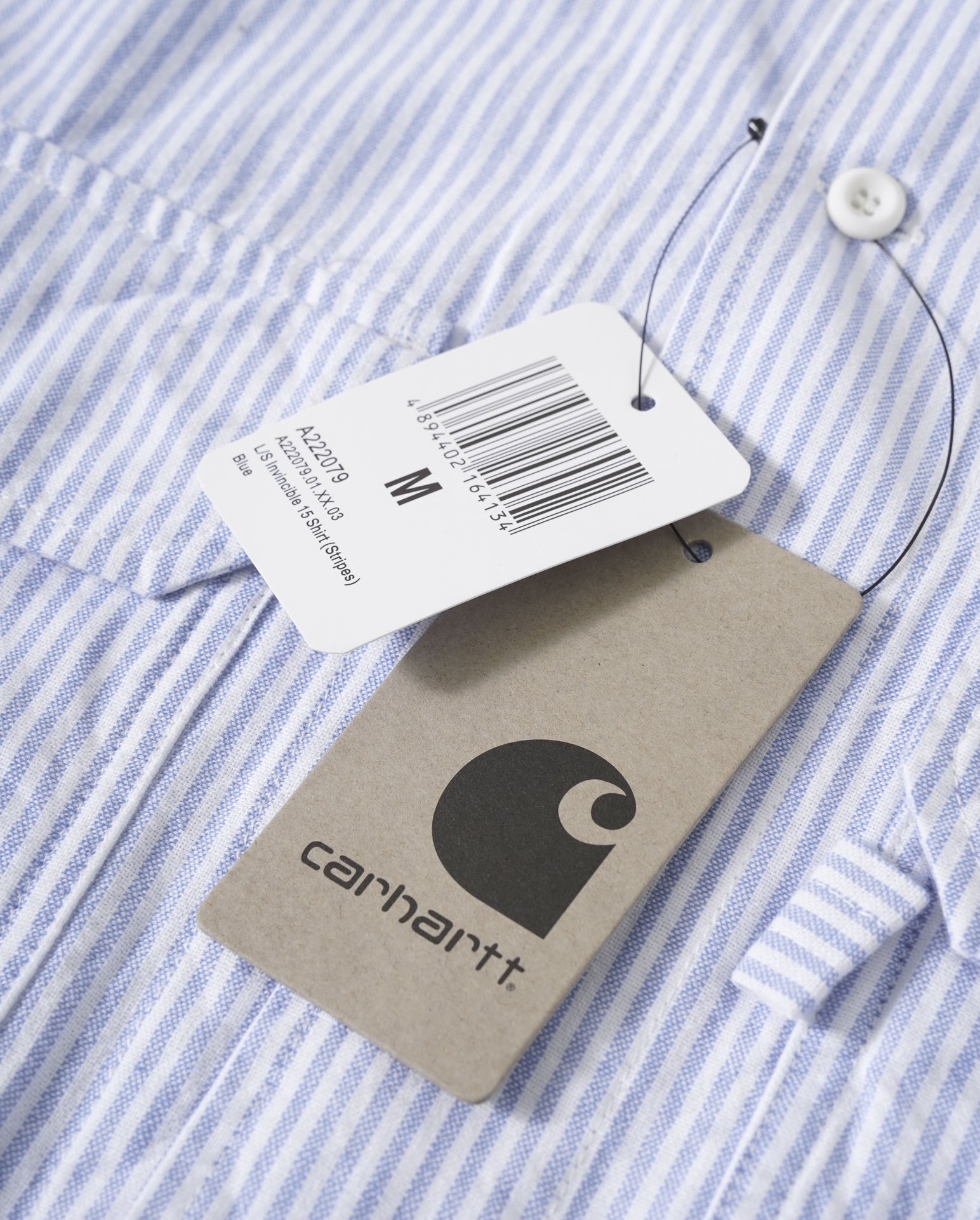 Carhartt WIP x Invincible L/S Stripes Shirt Blue（A222079-BL）