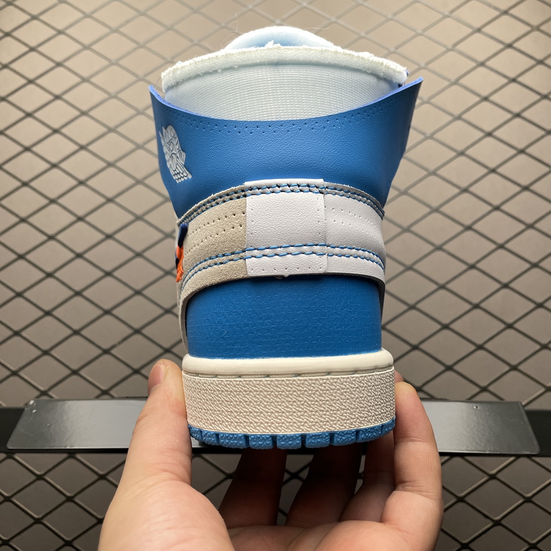 Off-White × Nike Air Jordan 1 High UNC "White/Dark Powder Blue"  (AQ0818-148)