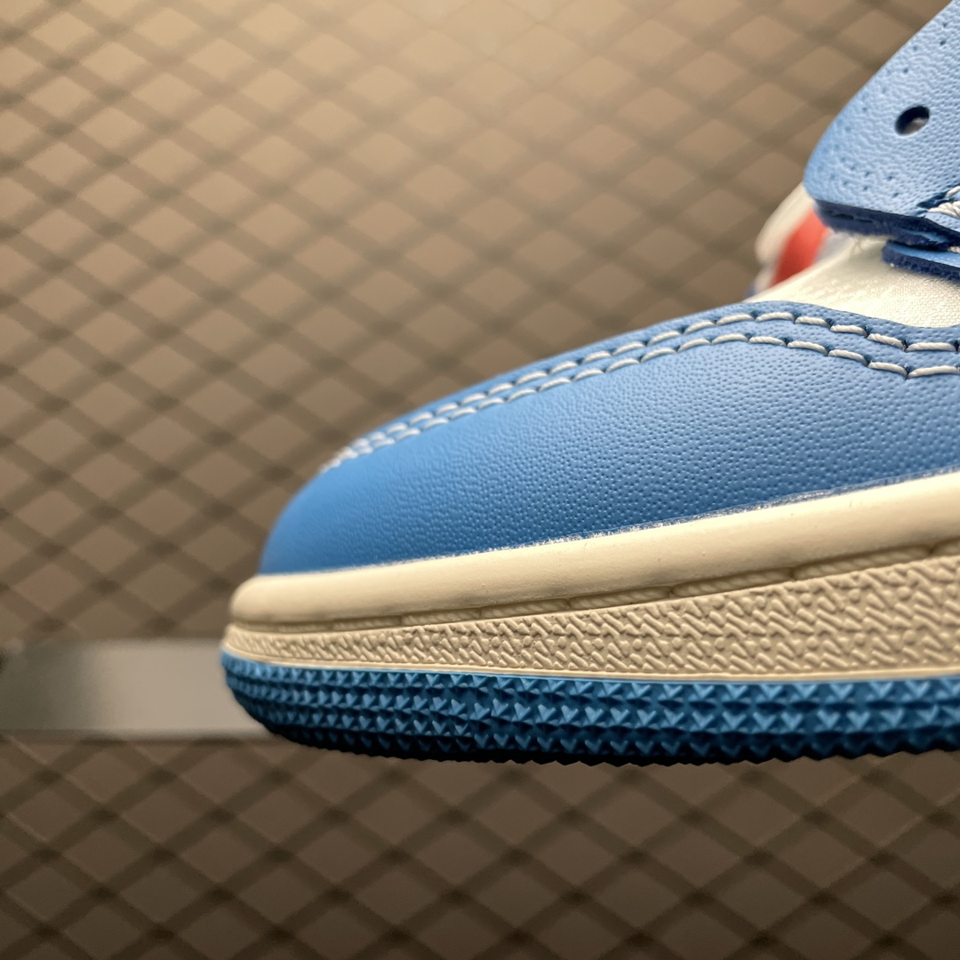 Off-White × Nike Air Jordan 1 High UNC "White/Dark Powder Blue"  (AQ0818-148)