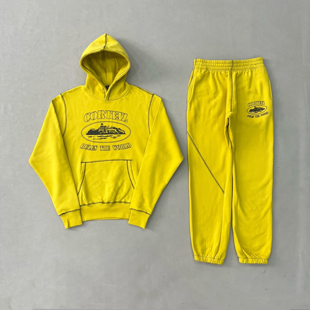 Corteiz Premium Hoodie Set "Rust" (78921FW230106SH）