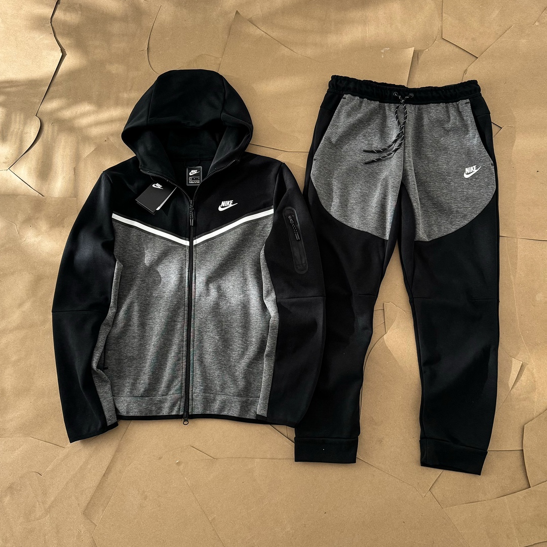 Nike Sportswear Tech Fleece Full Zip Hoodie ang Sweatpants（CU4489-010）