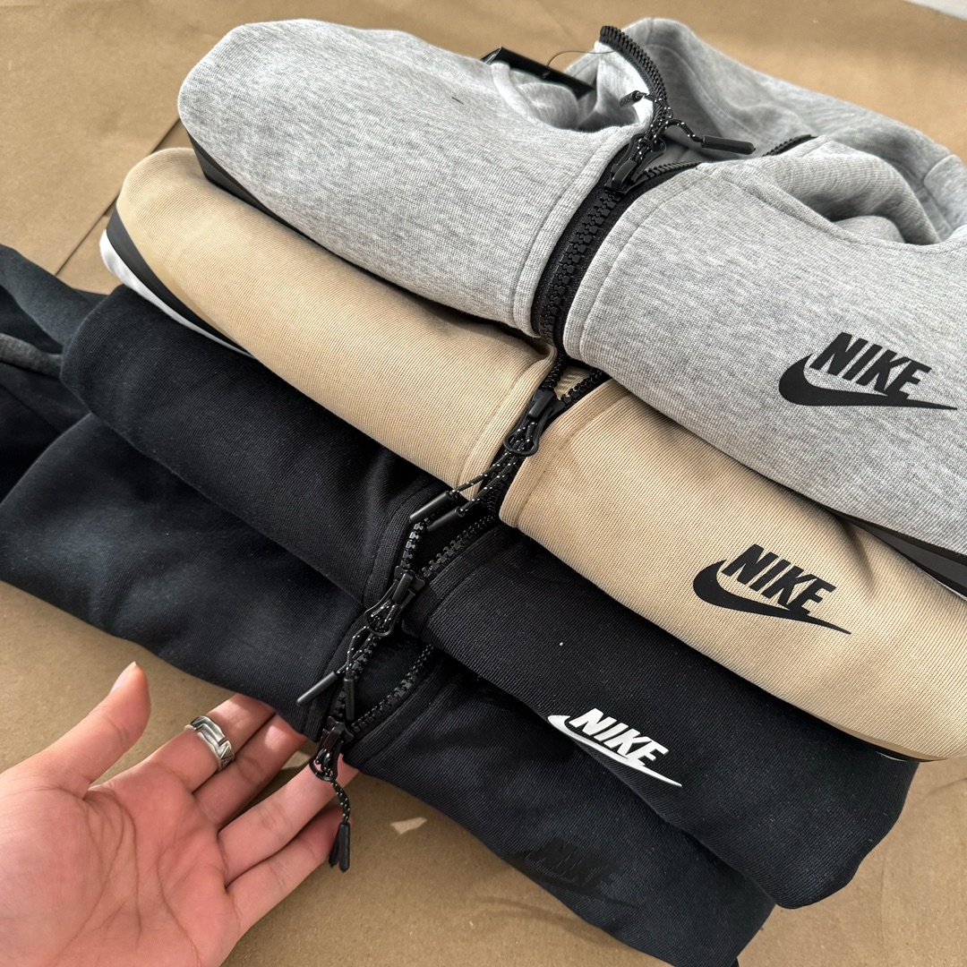 Nike Sportswear Tech Fleece Full Zip Hoodie ang Sweatpants（CU4489-010）