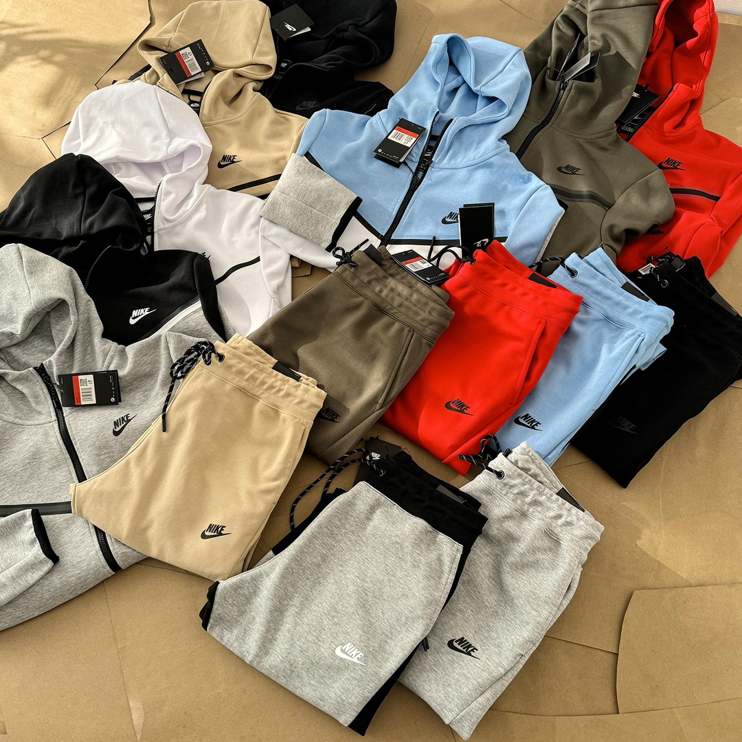 Nike Sportswear Tech Fleece Full Zip Hoodie ang Sweatpants（CU4489-012）