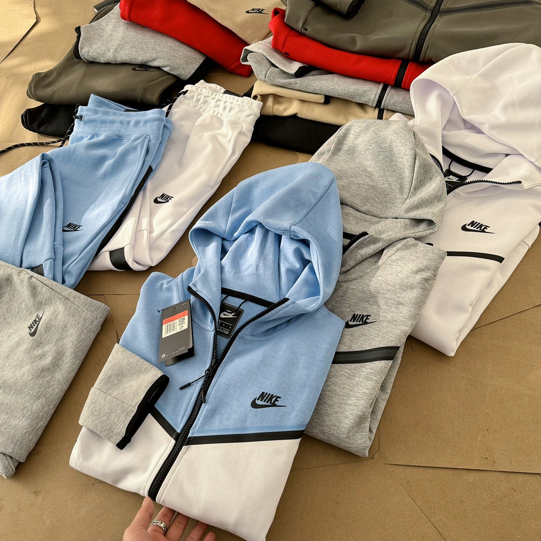 Nike Sportswear Tech Fleece Full Zip Hoodie ang Sweatpants（CU4489-012）