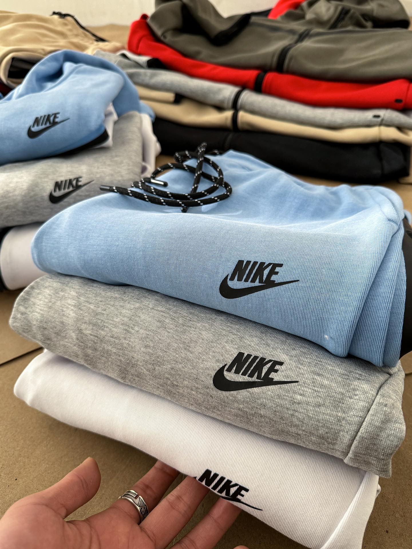 Nike Sportswear Tech Fleece Full Zip Hoodie ang Sweatpants（CU4489-012）