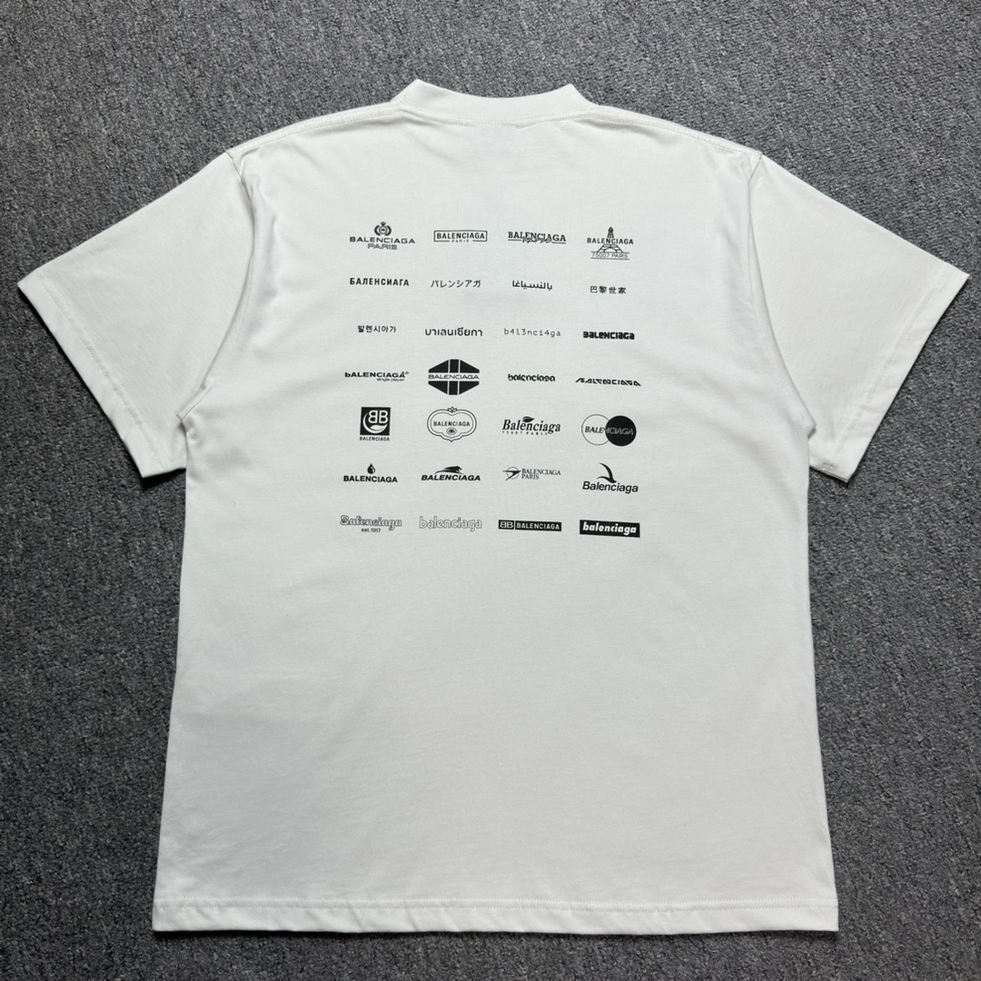Balenciaga "56 LOGO" Printed T-shirt(712398TNVQ79784）