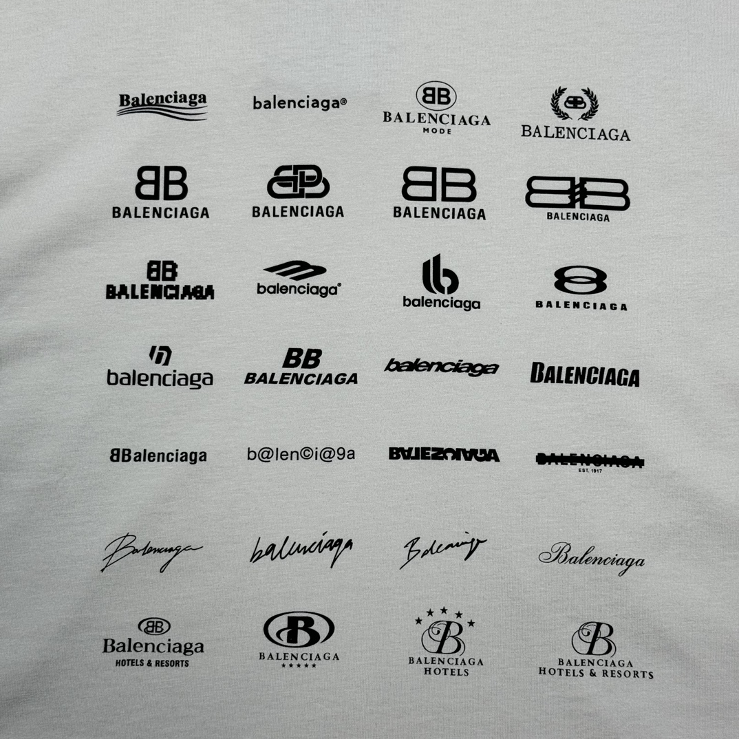 Balenciaga "56 LOGO" Printed T-shirt(712398TNVQ79784）