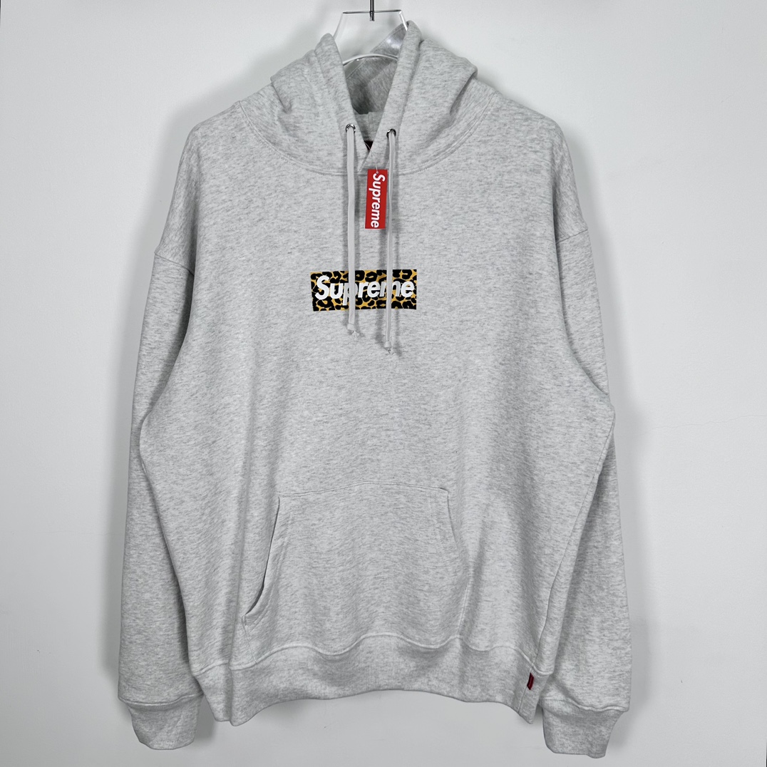 Supreme China Shanghai Box Logo Hooded Sweatshirt "Grey"（SUP-SS24-106）