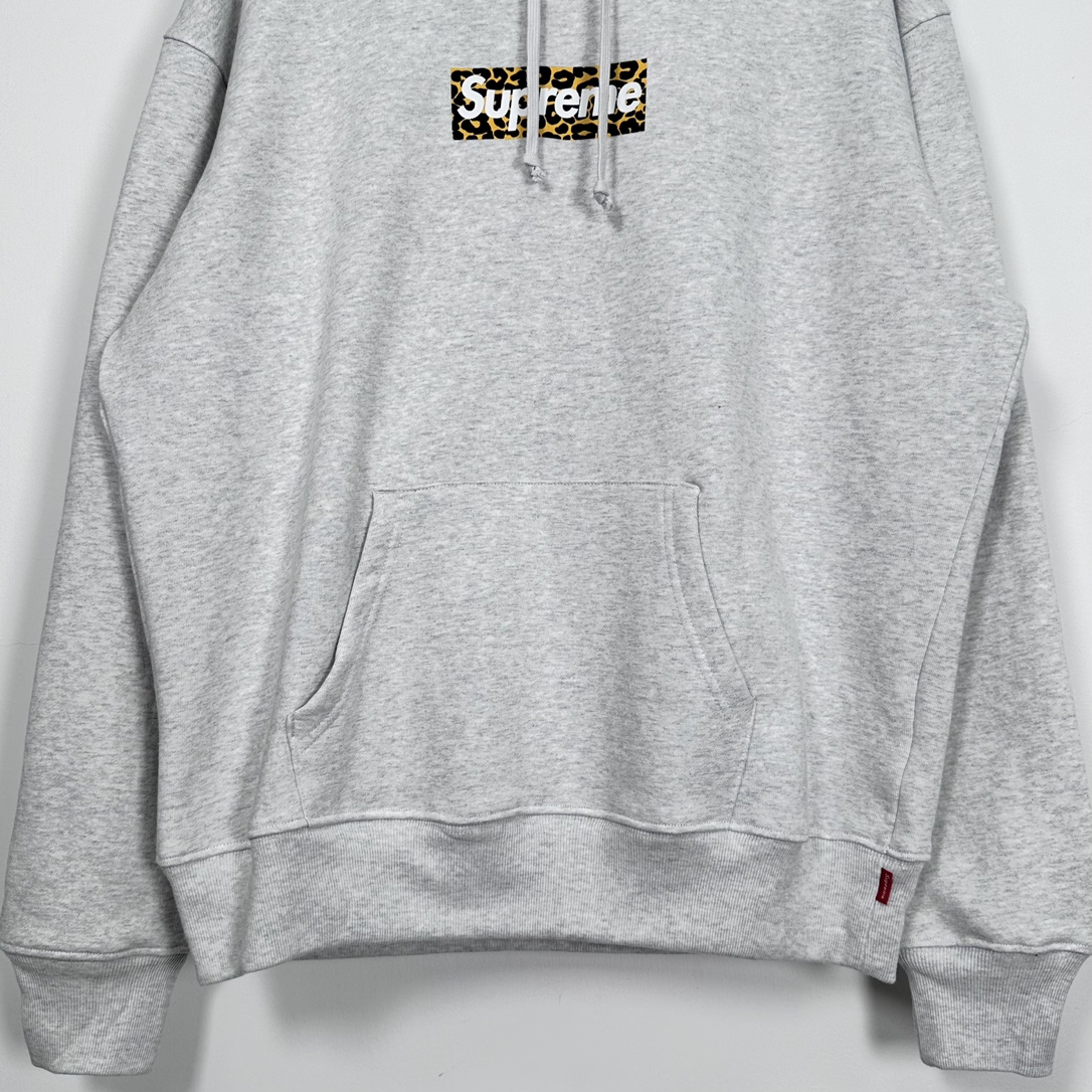 Supreme China Shanghai Box Logo Hooded Sweatshirt "Grey"（SUP-SS24-106）
