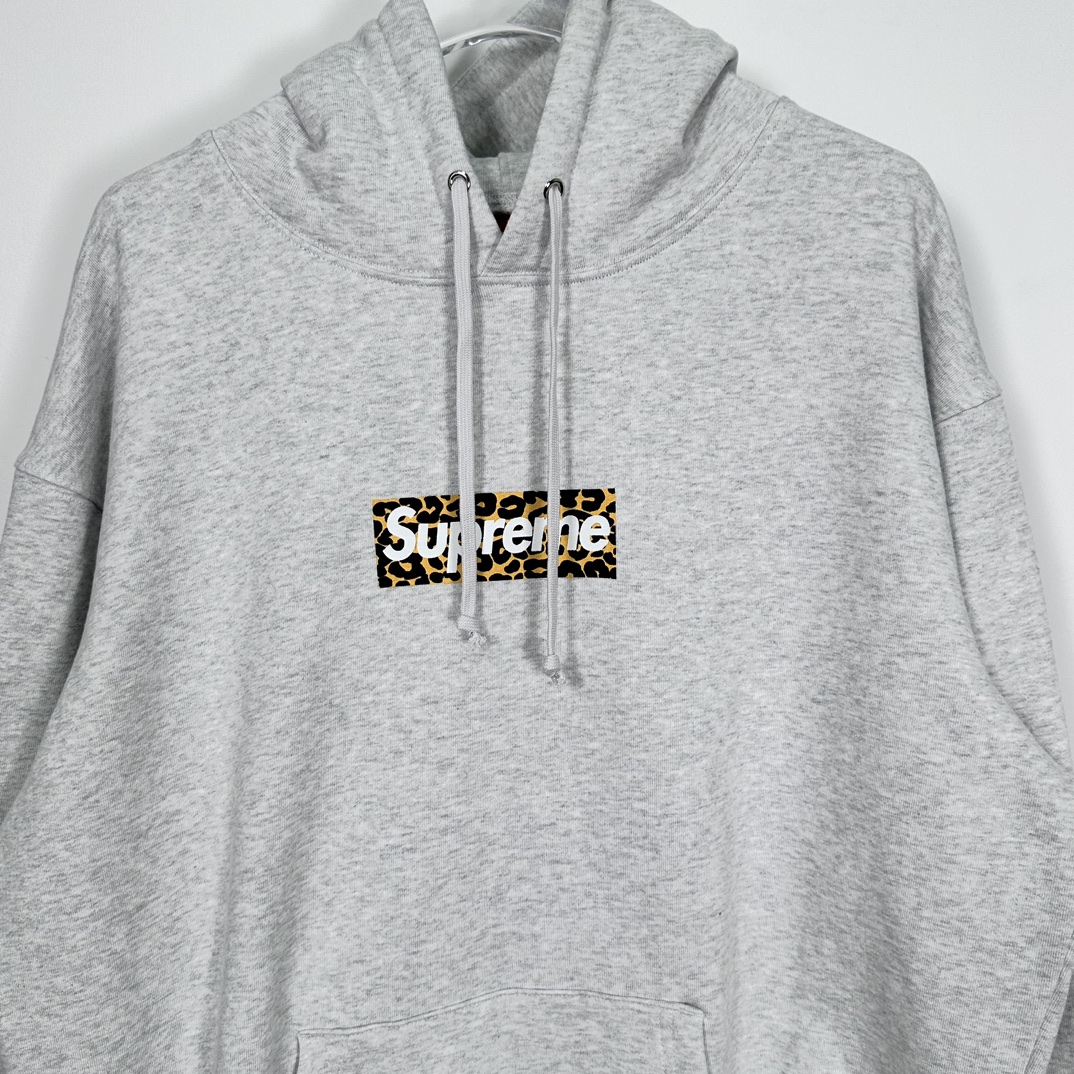 Supreme China Shanghai Box Logo Hooded Sweatshirt "Grey"（SUP-SS24-106）