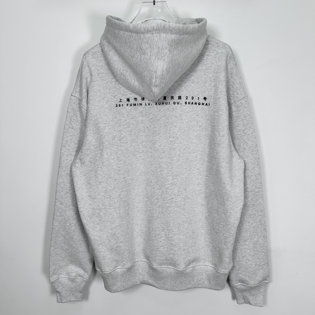 Supreme China Shanghai Box Logo Hooded Sweatshirt "Grey"（SUP-SS24-106）