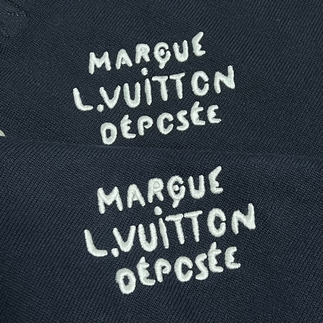 Louis Vuitton Embroidered Short-Sleeved Cotton Blend Polo Shirt（1AFQQJ）