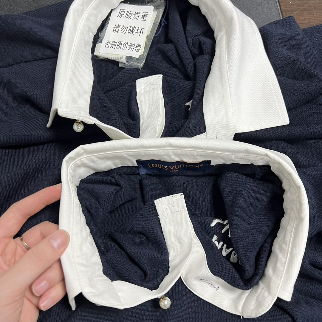 Louis Vuitton Embroidered Short-Sleeved Cotton Blend Polo Shirt（1AFQQJ）