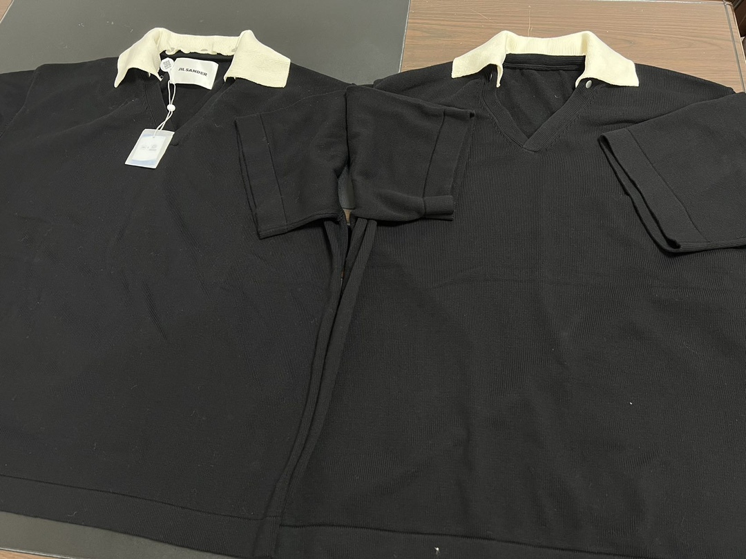JIL Sander SS24 Detachable Collar Knitted T-shirt（J21GL0105J15428-001）
