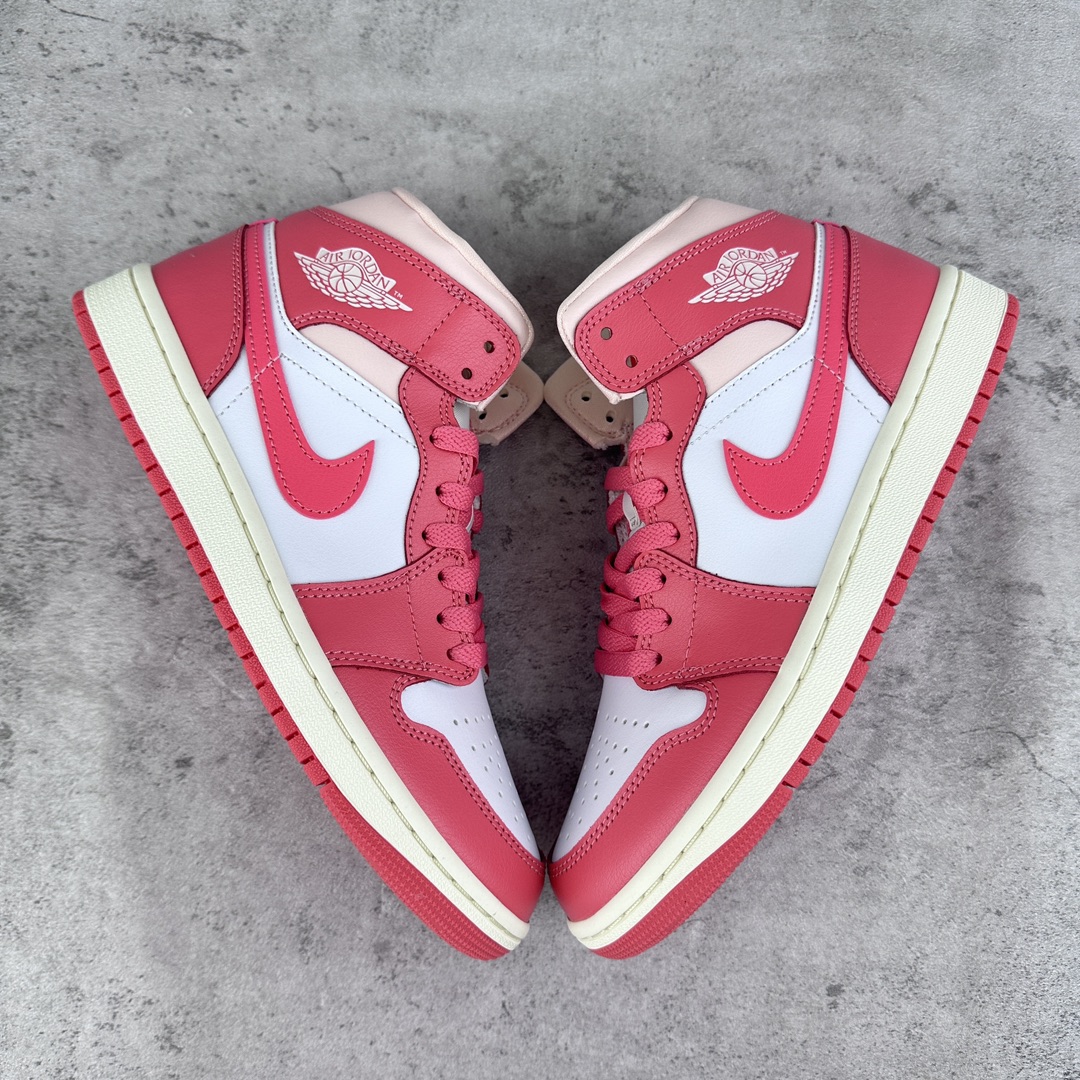 Nike Women's Air Jordan 1 Mid "Strawberries and Cream"（BQ6472-186）