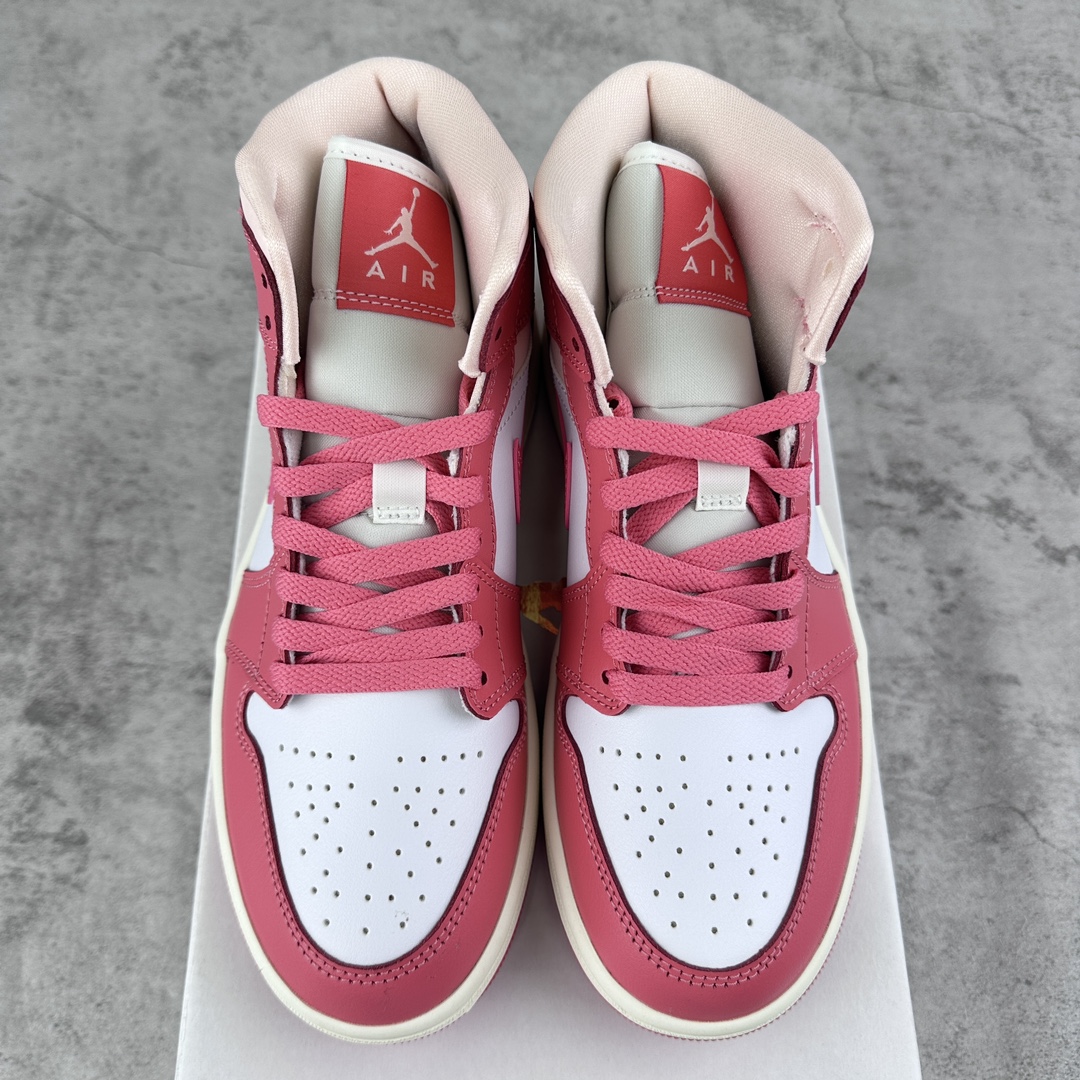 Nike Women's Air Jordan 1 Mid "Strawberries and Cream"（BQ6472-186）