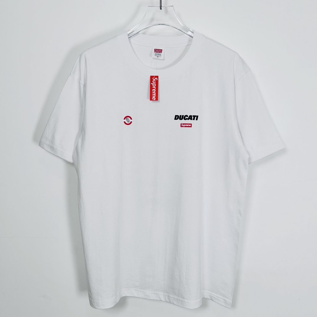 Supreme x Ducati Logos Tee "White"（SUP-SS24-328-1）