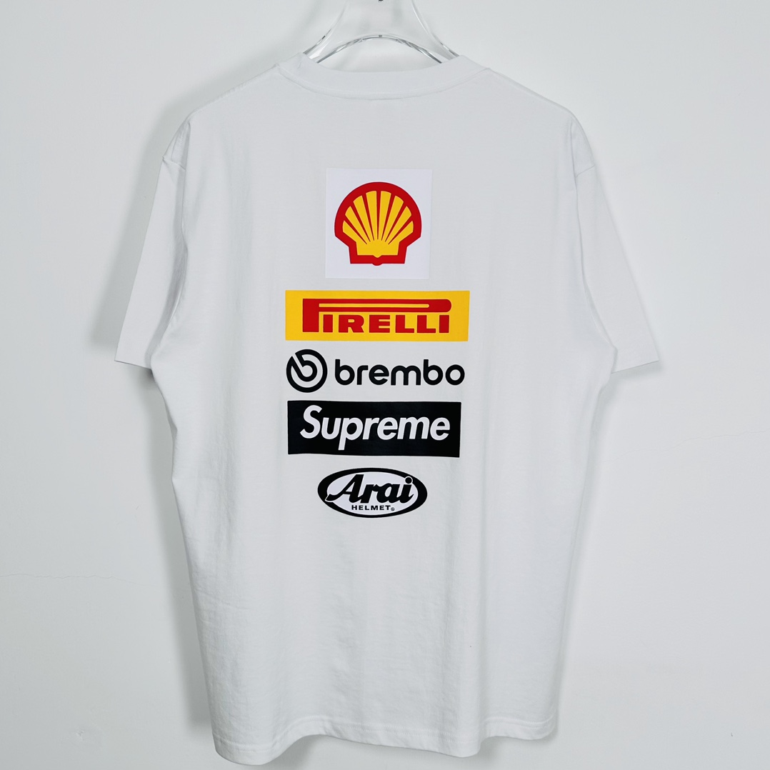 Supreme x Ducati Logos Tee "White"（SUP-SS24-328-1）