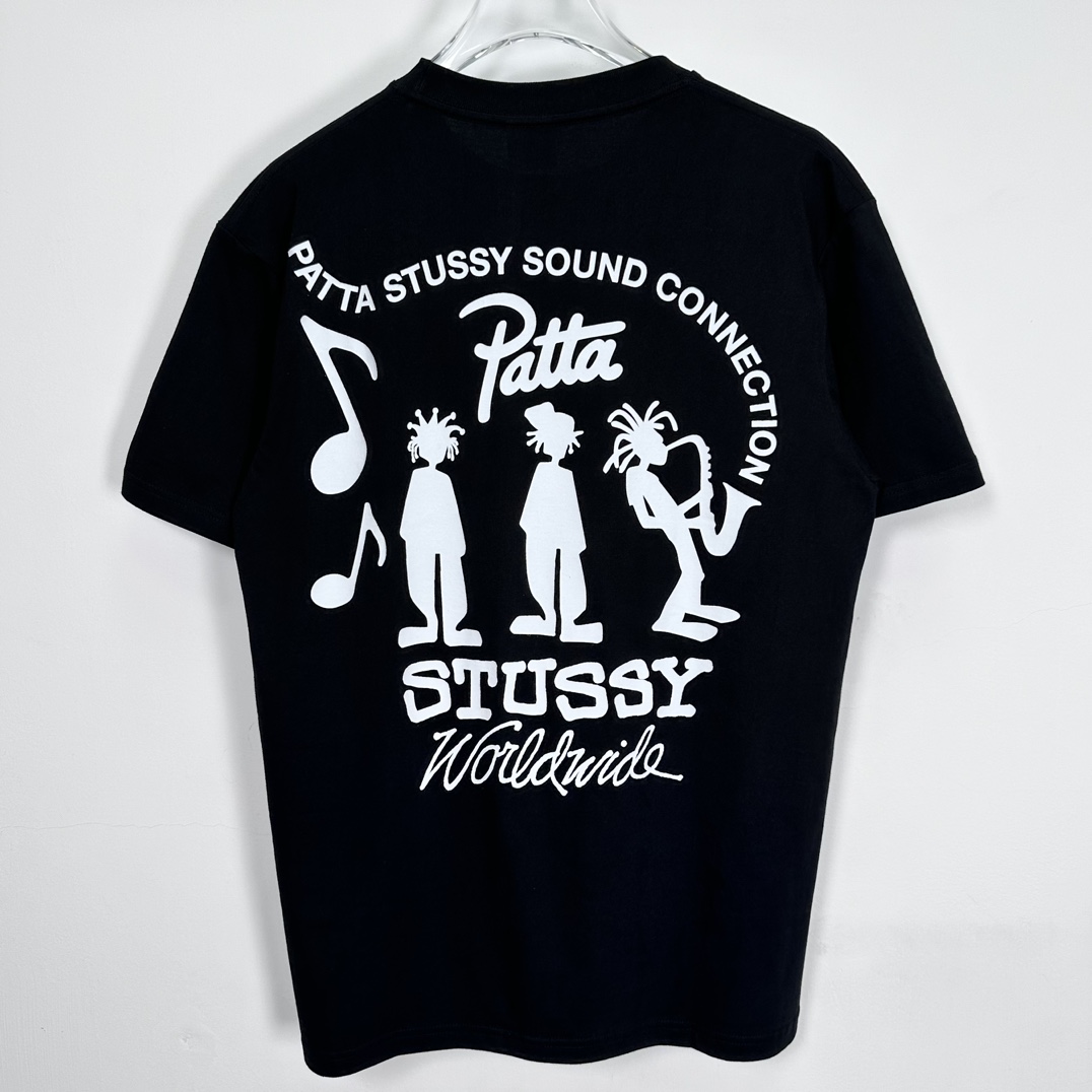 Buy Stussy x Patta Sound Connection Tee 'Black' - 3903843