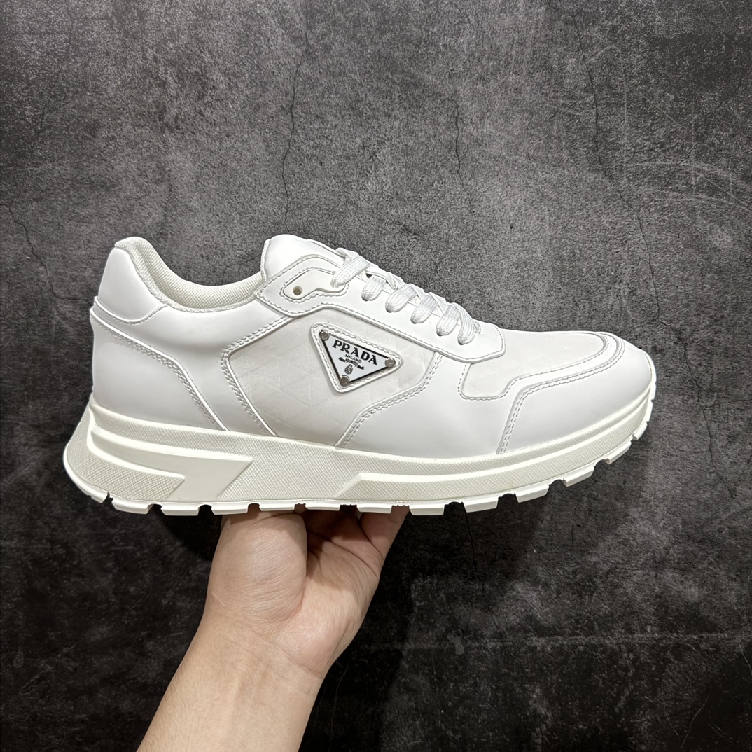 PRADA★レザーxナイロン ハイトップスニーカー（2EE390_3LNW_F0009_F_G000）