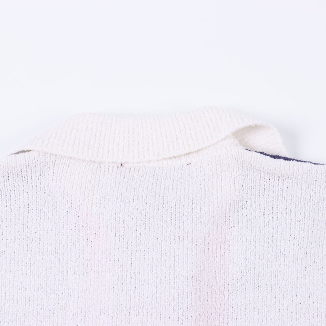 GUCCI《コットンブレンド テリー ニット ポロシャツ》white（784652-XKD10-9098）