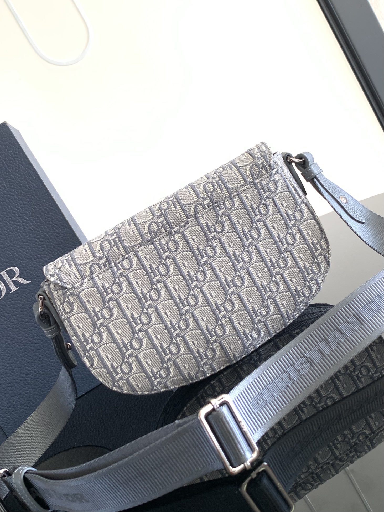 DIOR Oblique Jacquard Saddle Pouch（1ADPO325YKY-H27E）