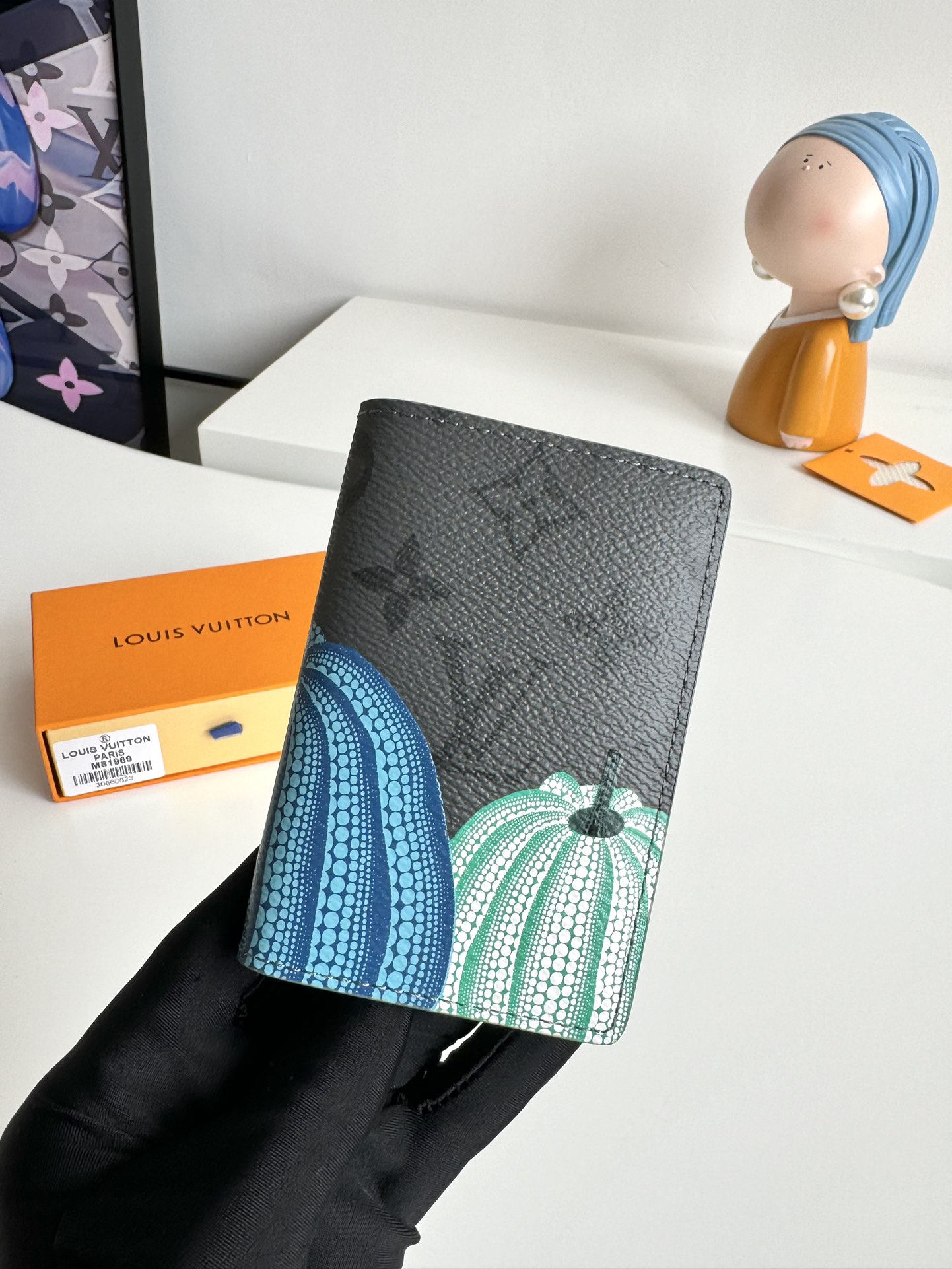 Louis Vuitton x Yayoi Kusama Wallet Monogram Eclipse Reverse Pumpkin（M81969）