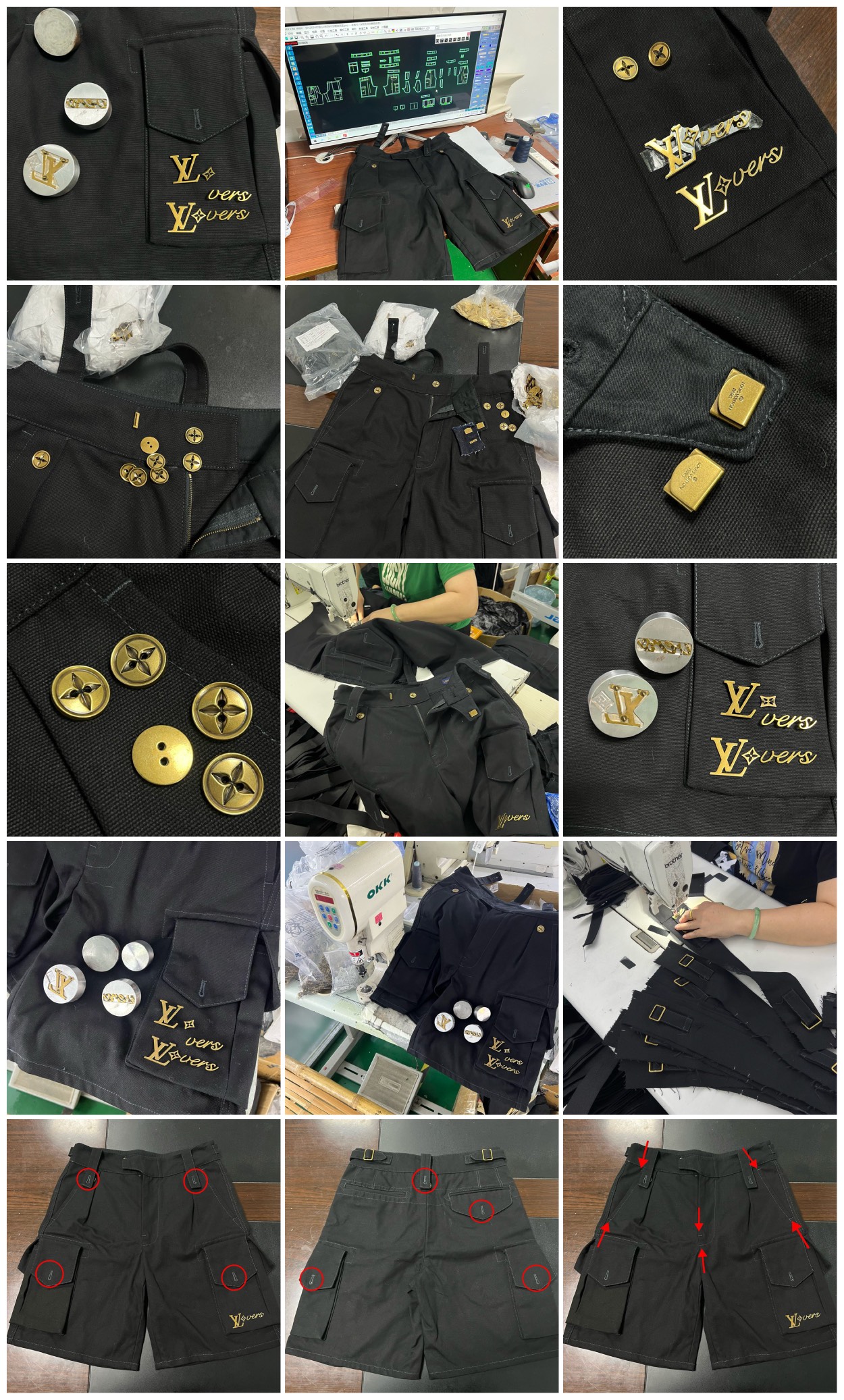 Louis Vuitton Cotton Utility Cargo Shorts(1AFJ54）