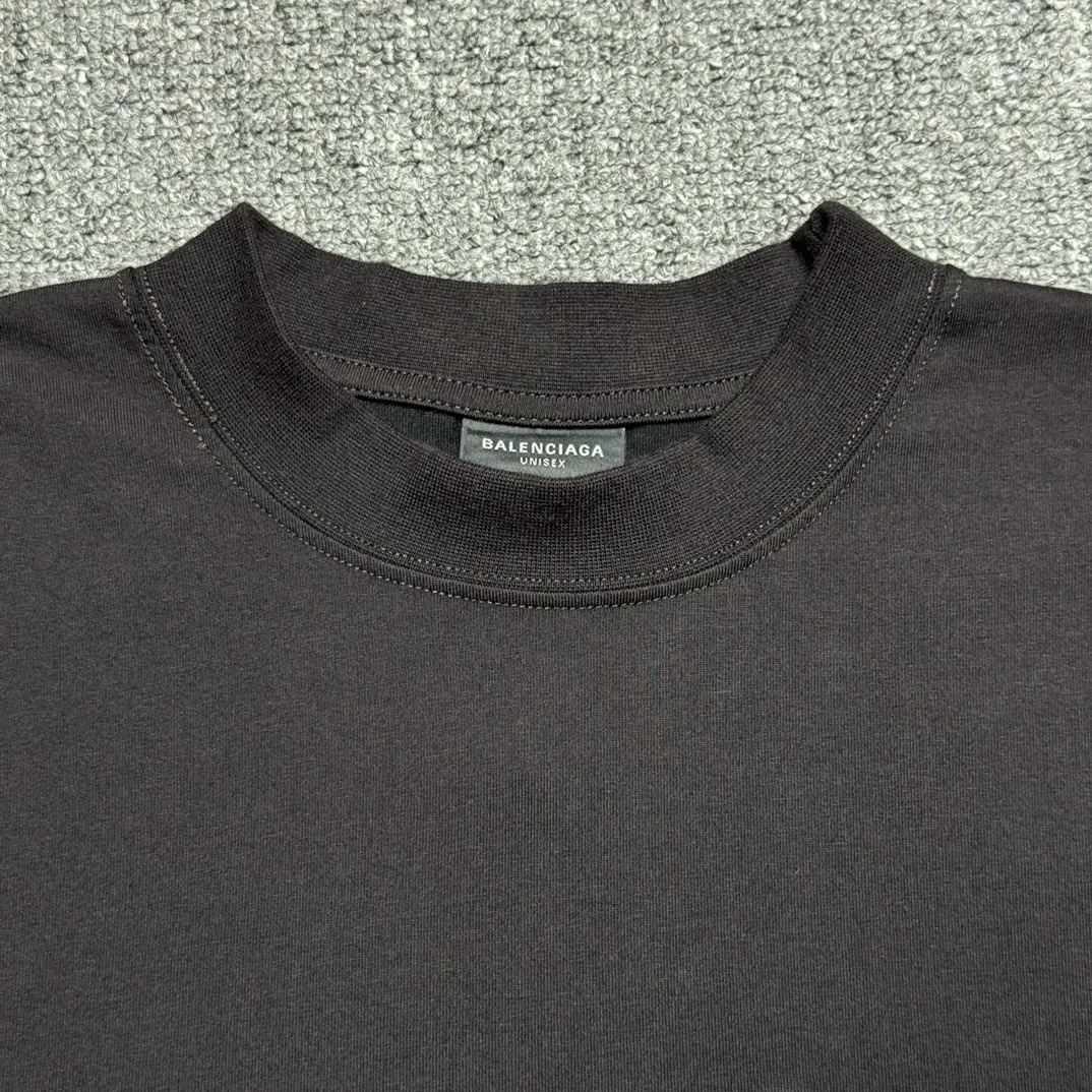 BALENCIAGA Beverly Hills T-Shirt Medium Fit in Vintage Jersey "Black"(764235TQVS69034）