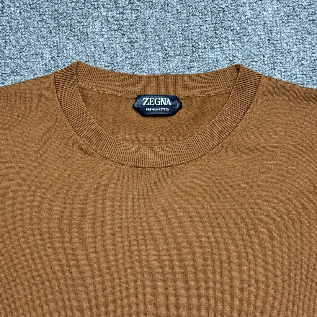 Zegna Caramel Knitted T-shirt（RUDC90A-7C10-N04）