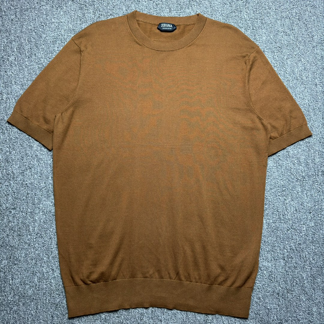 Zegna Caramel Knitted T-shirt（RUDC90A-7C10-N04）