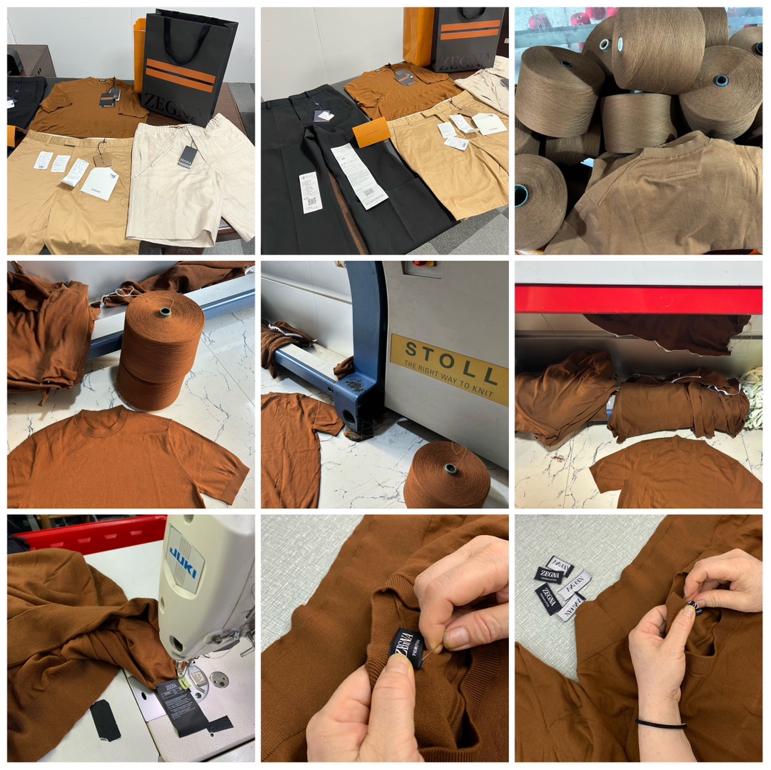 Zegna Caramel Knitted T-shirt（RUDC90A-7C10-N04）