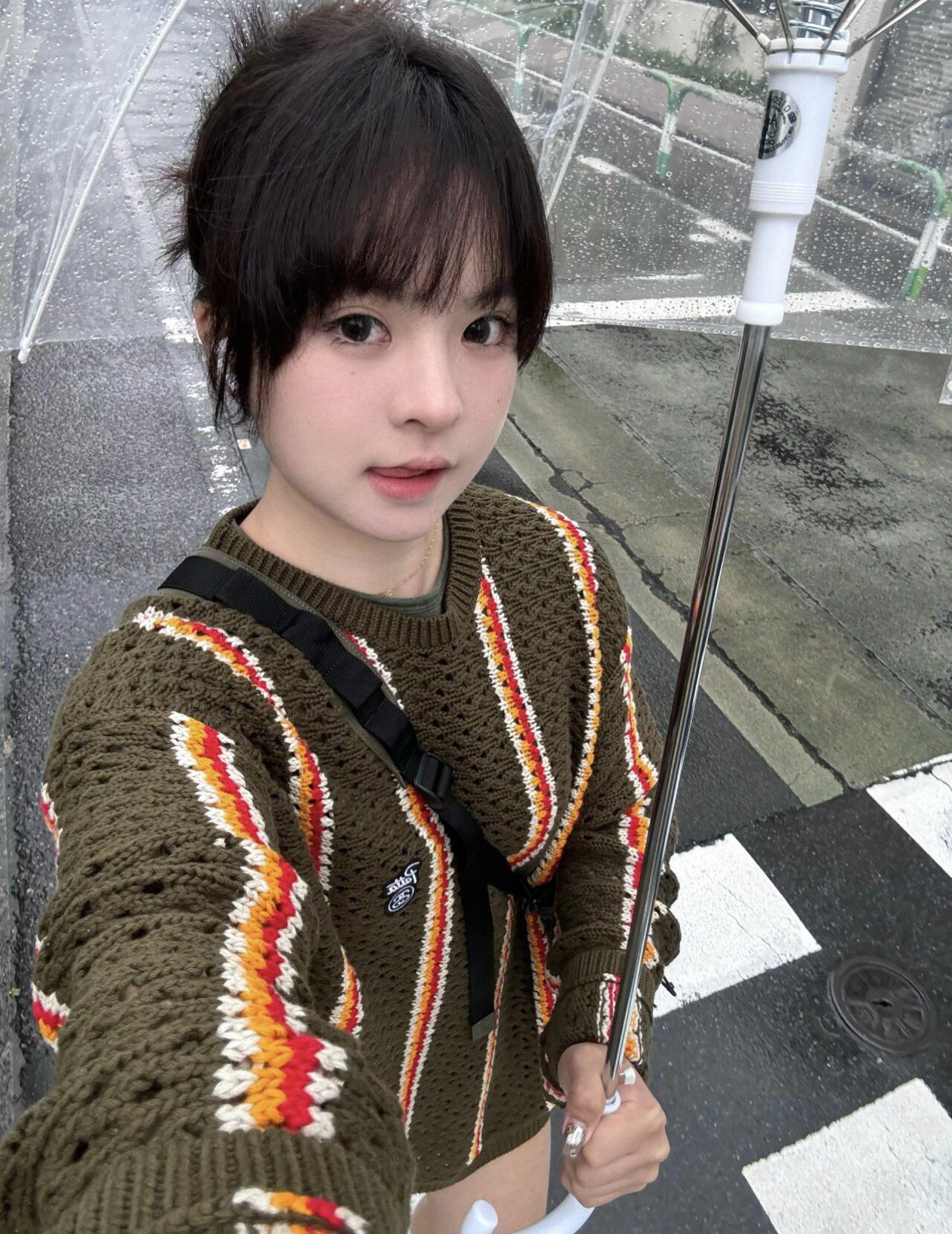 Stussy x Patta Stripe Loose Gauge Crewneck Sweater "Olive"（317012）