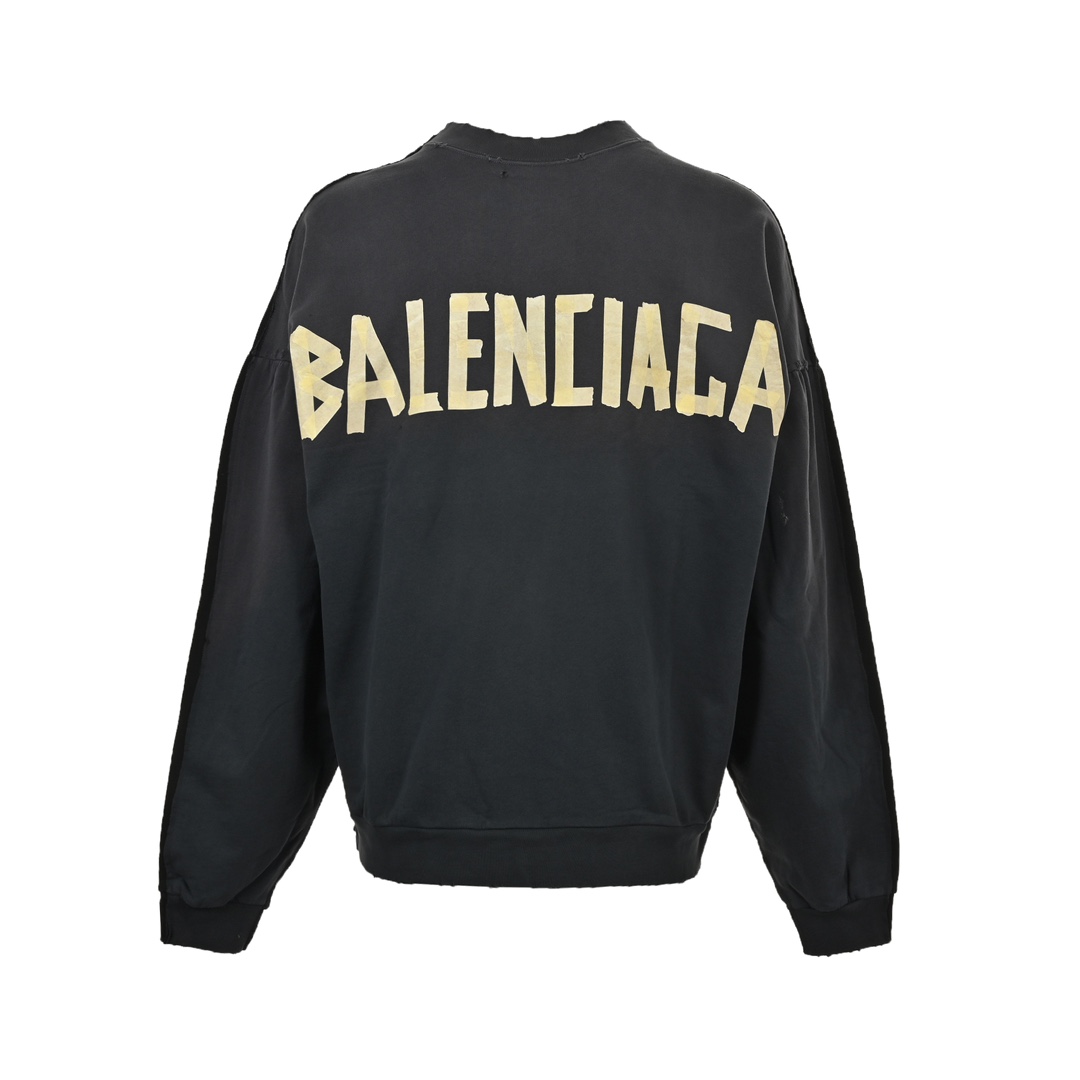 Balenciaga Logo Printed Crewneck Sweatshirt(791614TQVQ71021）