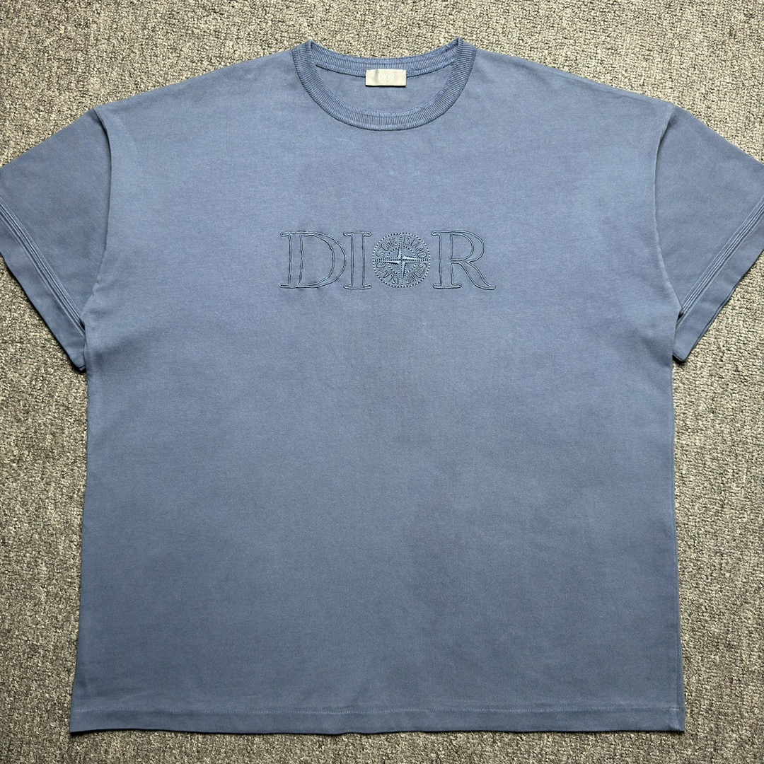 Dior x Stone Island T-Shirt 'Blue'(493J638A0554-C888) Dior x Stone Island T-Shirt 'Blue'(493J638A0554-C888)