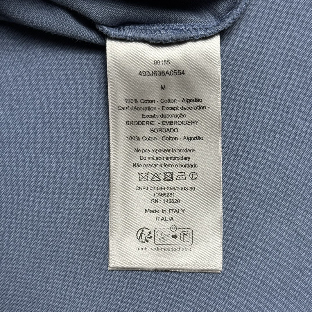 Dior x Stone Island T-Shirt 'Blue'（493J638A0554-C888）