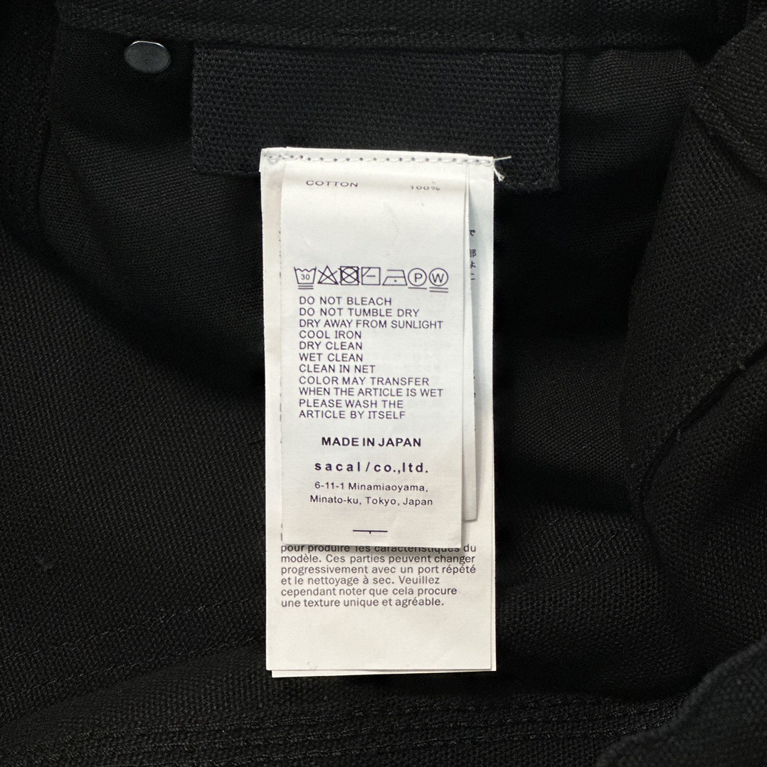 SACAI X CARHARTT WIP PANT Joint Model Lumberjack Work Pants(23-0555S-001）