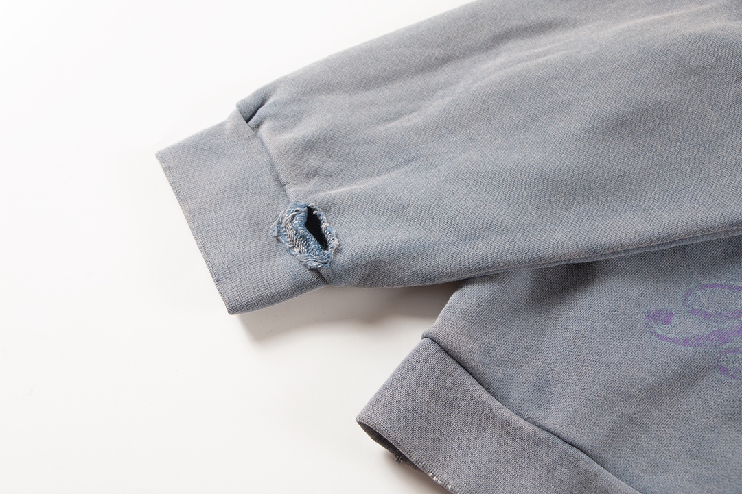 Balenciaga Paris Moon Hoodie Oversized in Blue  (744462TQVO24530）