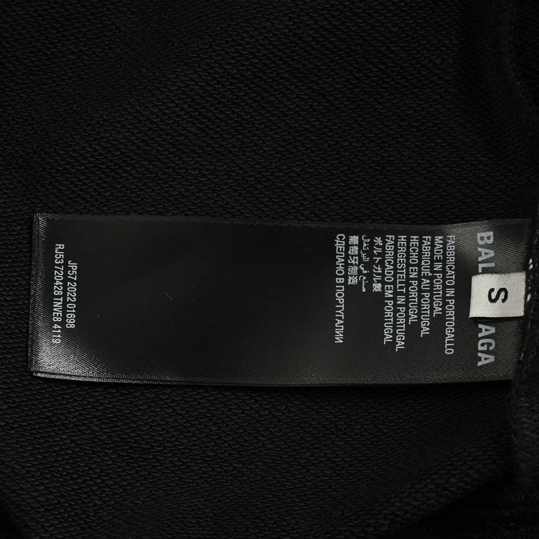 Balenciaga New Black Oversized Hoodie(739024TQVQ91073）
