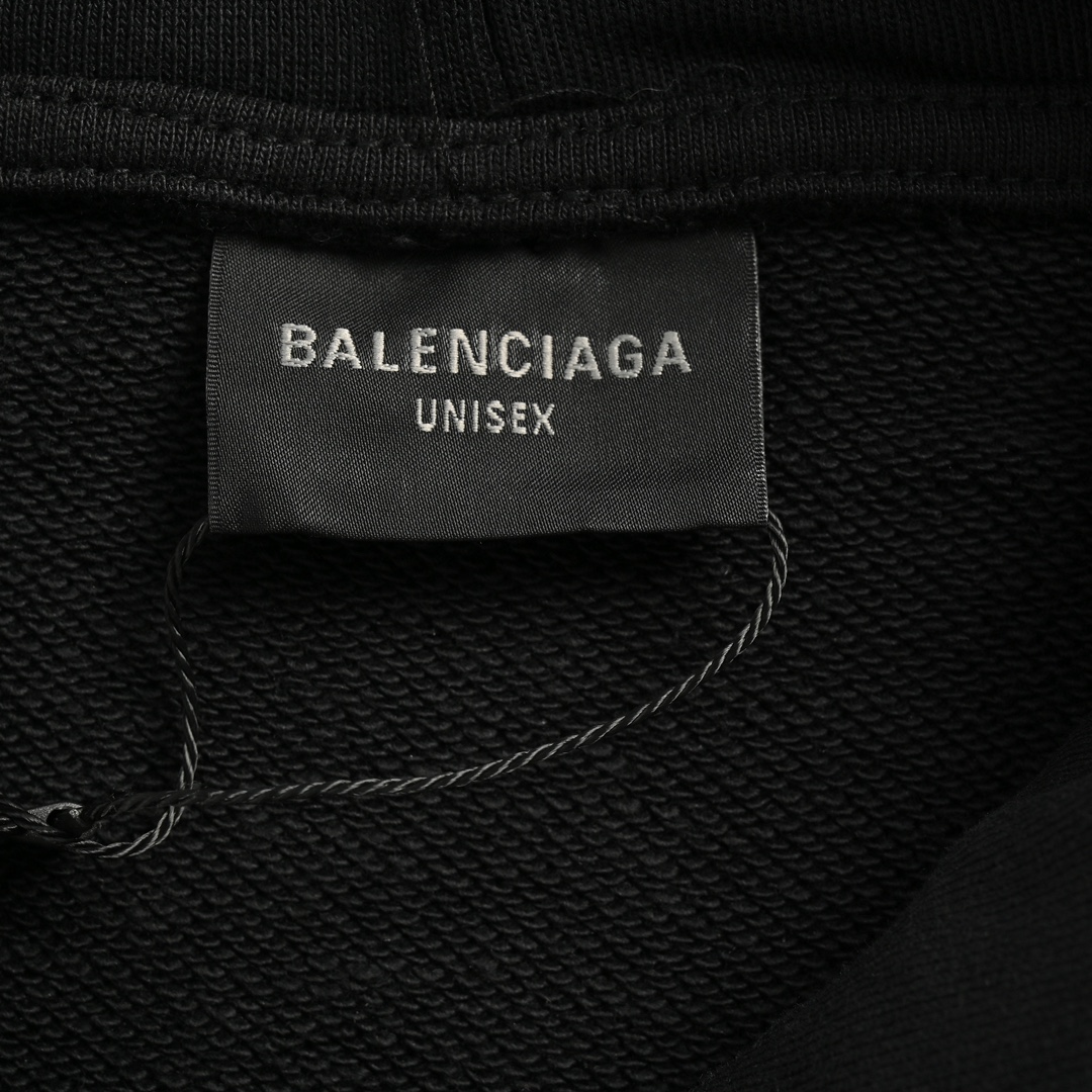 Balenciaga New Black Oversized Hoodie(739024TQVQ91073）