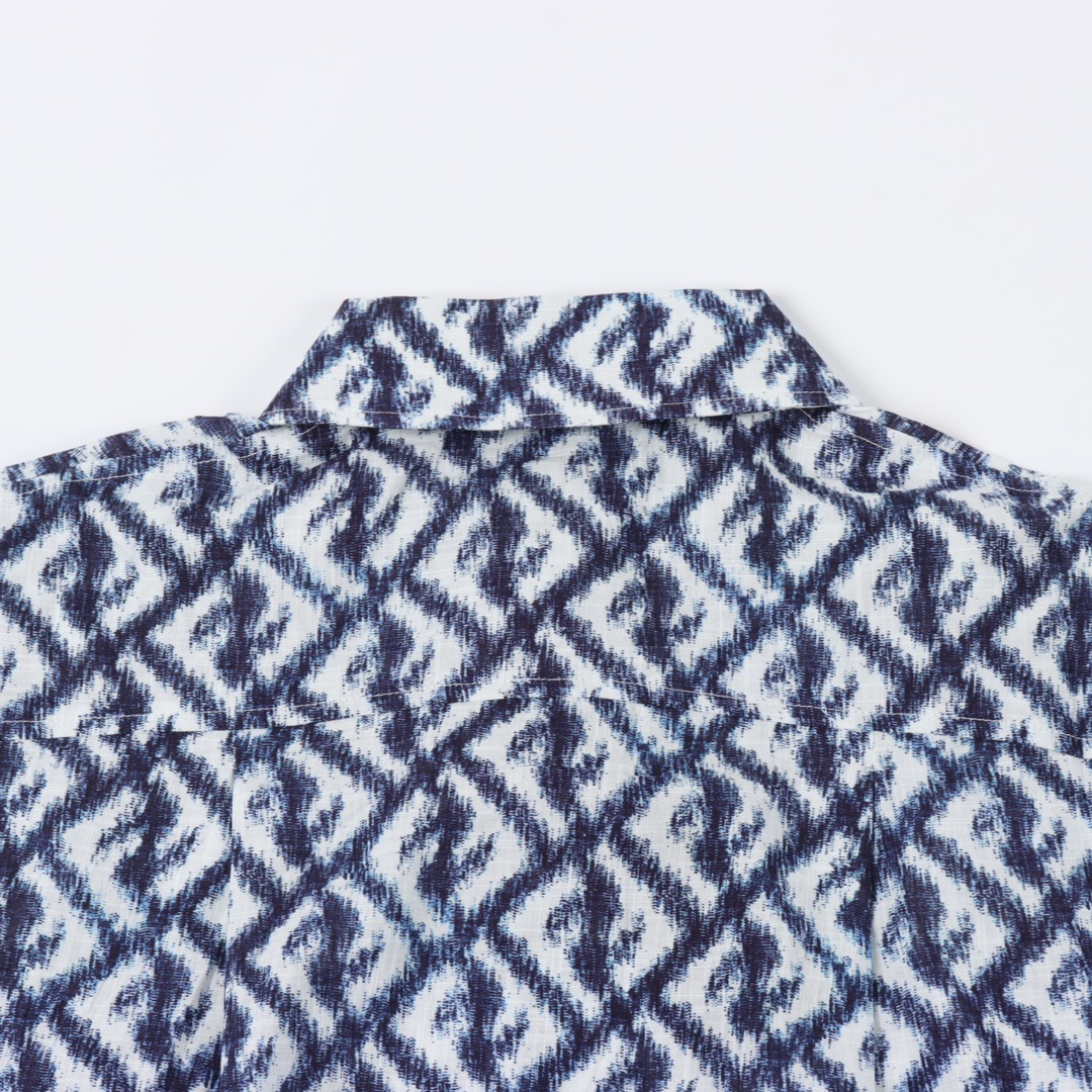 Fendi Embroidered linen shirt (FS1092AN0KF0V6W）