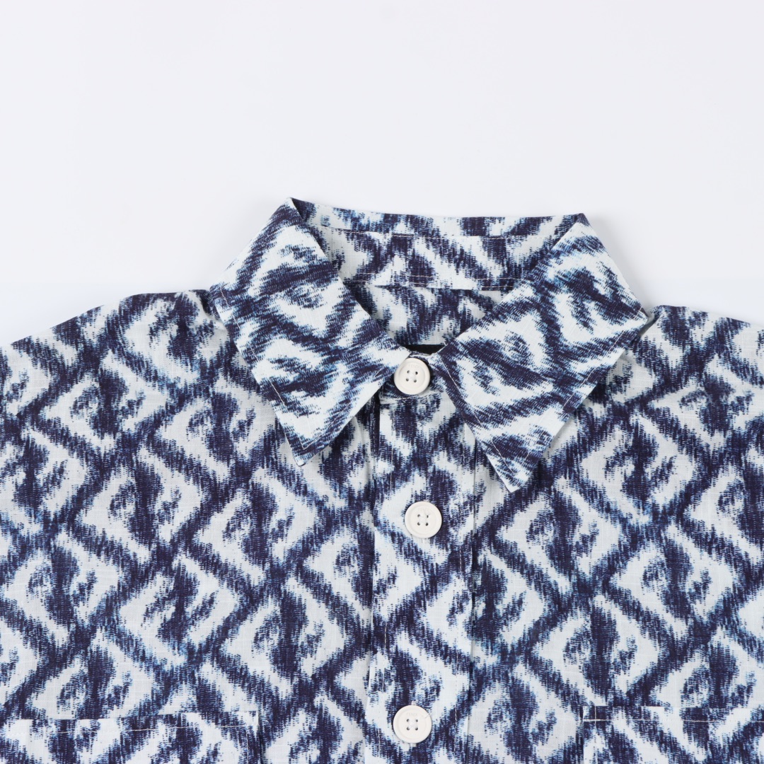 Fendi Embroidered linen shirt (FS1092AN0KF0V6W）