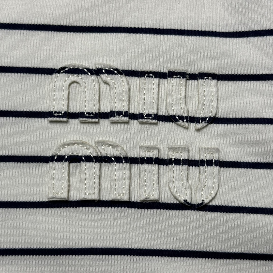 MIUMIU Striped POLO Long Sleeve（miumiu-28UEFF77）