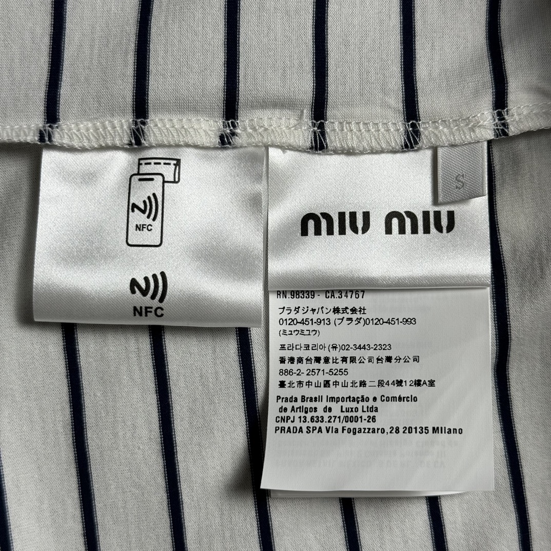 MIUMIU Striped POLO Long Sleeve（miumiu-28UEFF77）