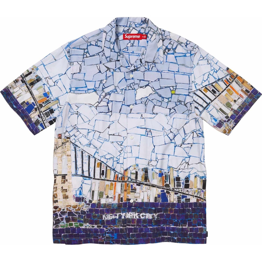 supreme mosaic letter short sleeve shirt（SUP-SS24-175