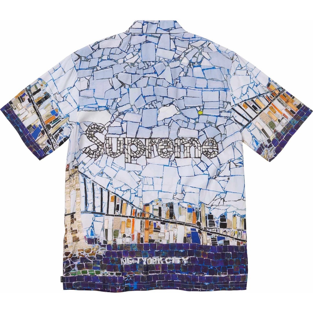 supreme mosaic letter short sleeve shirt（SUP-SS24-175