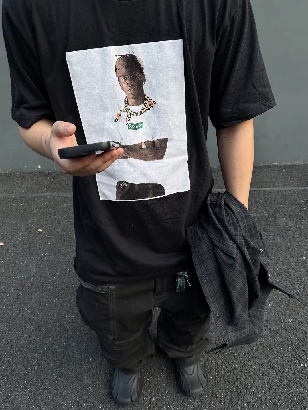 Supreme Tyler, The Creator Tee "Black" (SUP-FW24-002-1）